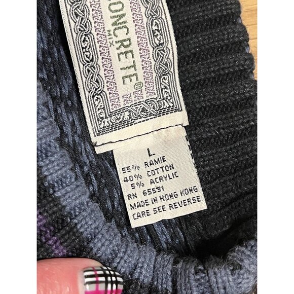 Concrete Mix Sweater Adult‎ Large Hip Hop Biggie Cosby Pullover Grandpacore City - Picture 9 of 10